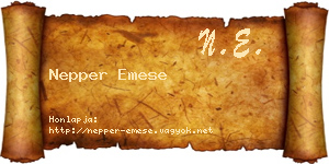 Nepper Emese névjegykártya